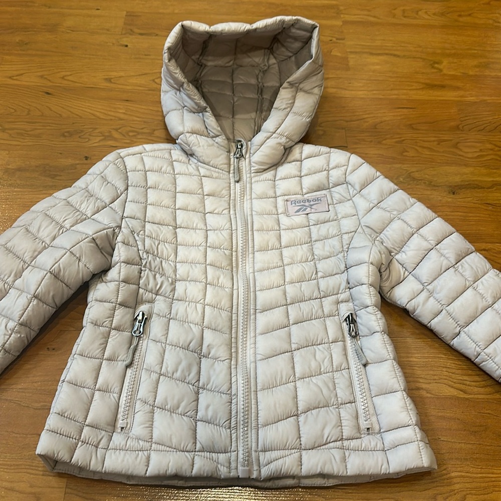 Reebok toddler girls hooded quilted puffer jacket size 4.
